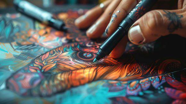 Feutre Promarker à alcool Winsor et Newton : un outil de dessin à deux pointes